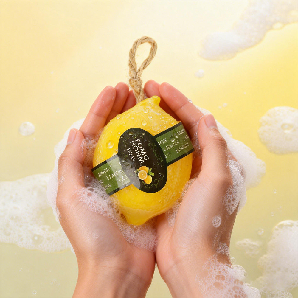 Lemon Fruit Scented Body Soap - 90g Natural Cleansing Bar