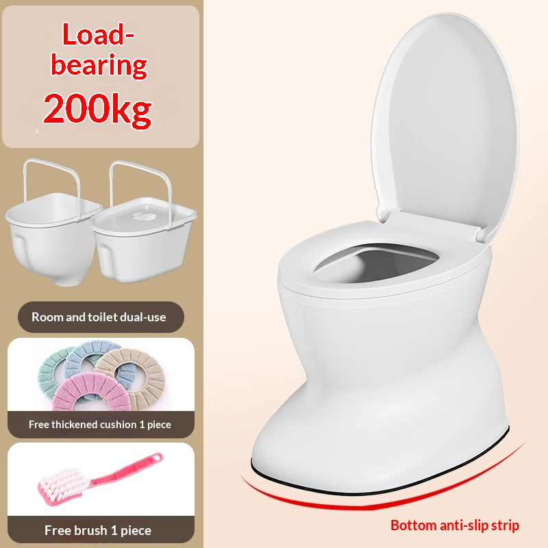 Portable Commode for Elderly & Adults with Limited Mobility - Safe Indoor Use