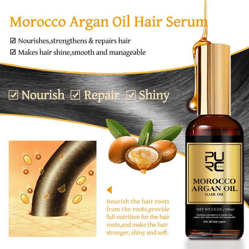 Moroccan Hair Care Set with Shampoo, Conditioner, Mask & Essential Oil