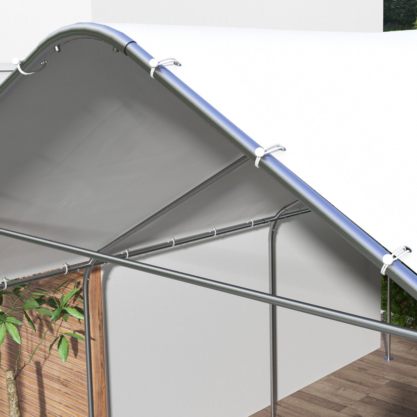 Portable Garage Canopy Tent - 19 x 19.5 ft Heavy-Duty Cover