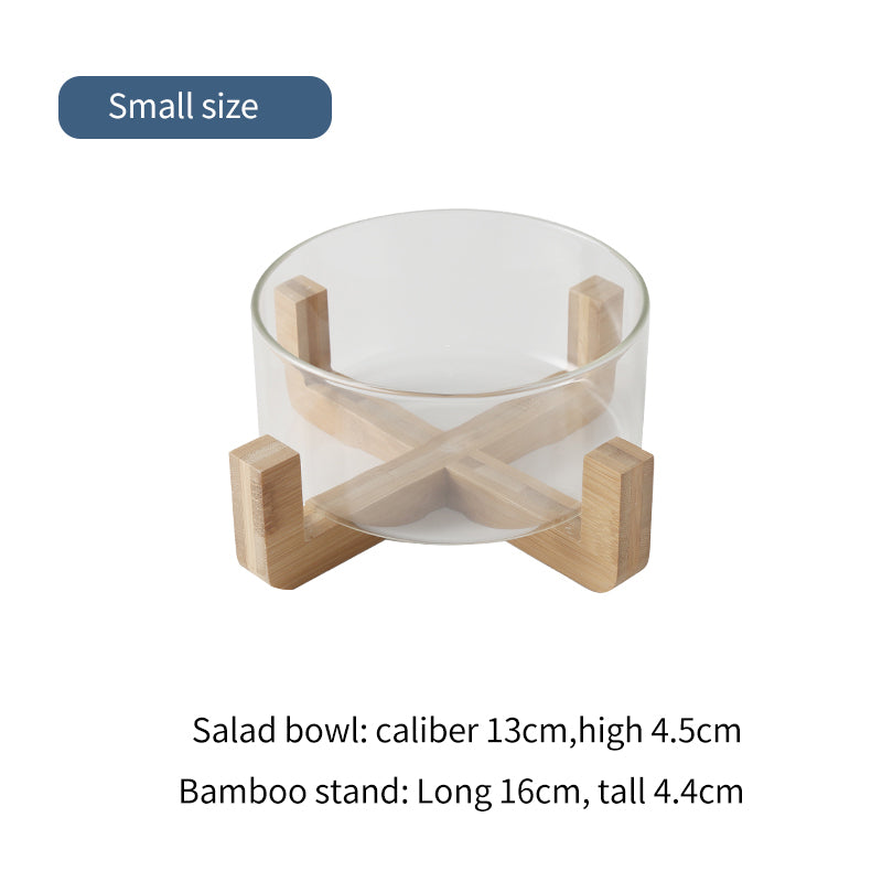 Glass Salad Bowl Large & Small Sizes - Durable Tableware for Fresh Salads