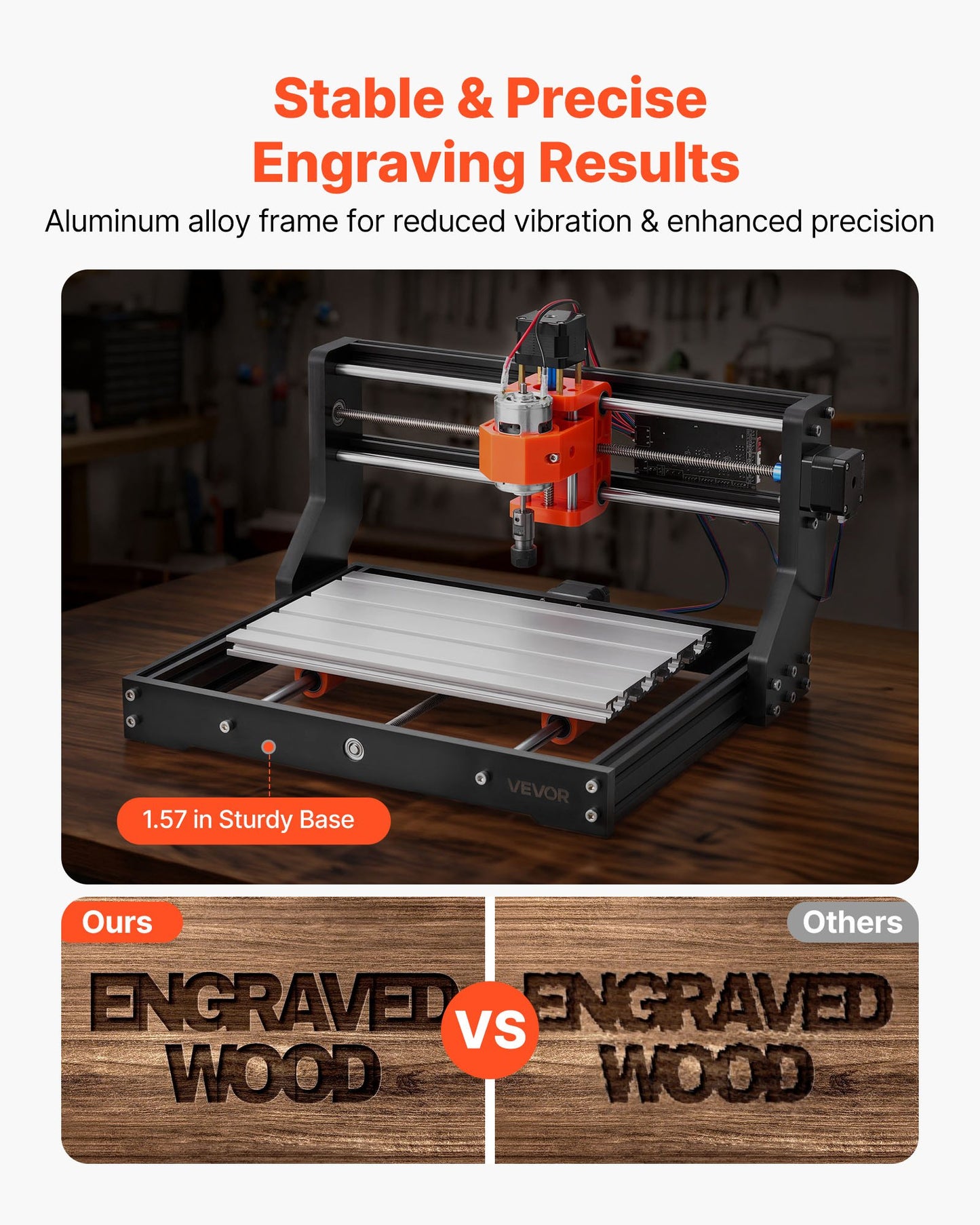 60W CNC Router Machine for Wood & Acrylic Engraving - 300x180mm Work Area