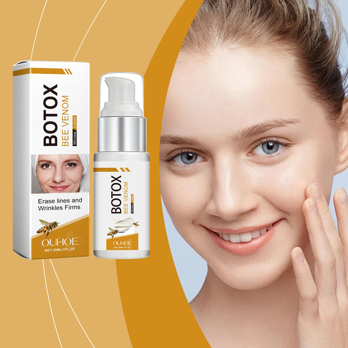 Bee Venom Firming Facial Lotion 30ml Hydrating Skin Care for Wrinkles