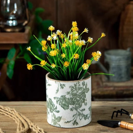 Retro Ceramic Flower Pot - Home Decor Garden Planter Upright Style