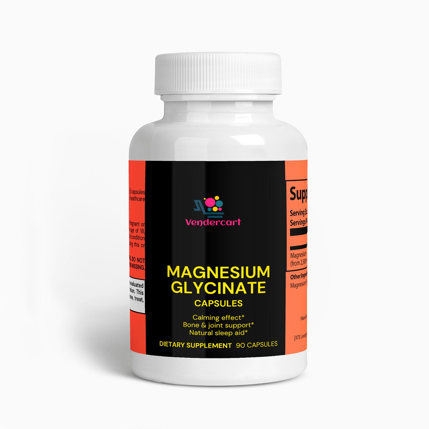 Magnesium Glycinate Supplement - 90 Capsules for Relaxation & Sleep