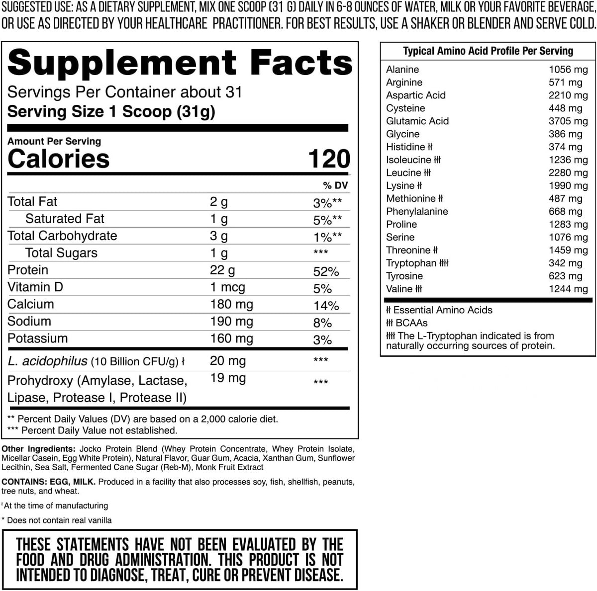 Dried Egg White Protein Powder - Vanilla, 971g
