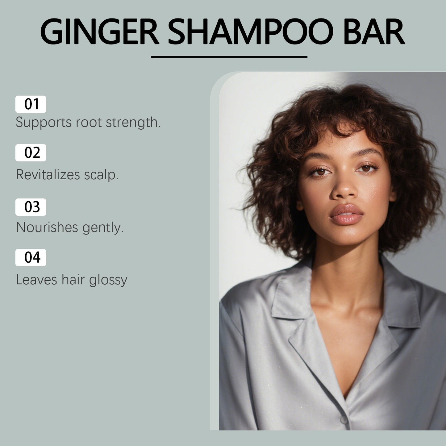 Ginger Nourishing Shampoo Bar 120g for Hair Care Natural Soap