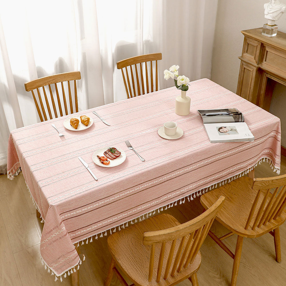 Waterproof Cotton Linen Tablecloth for Farmhouse Dining