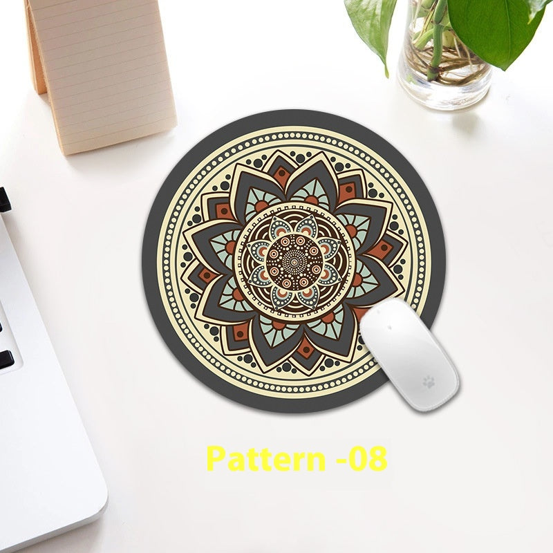 Ethnic Pattern Round Table Mat - Small Thickening Non-Slip Kitchen Accessory