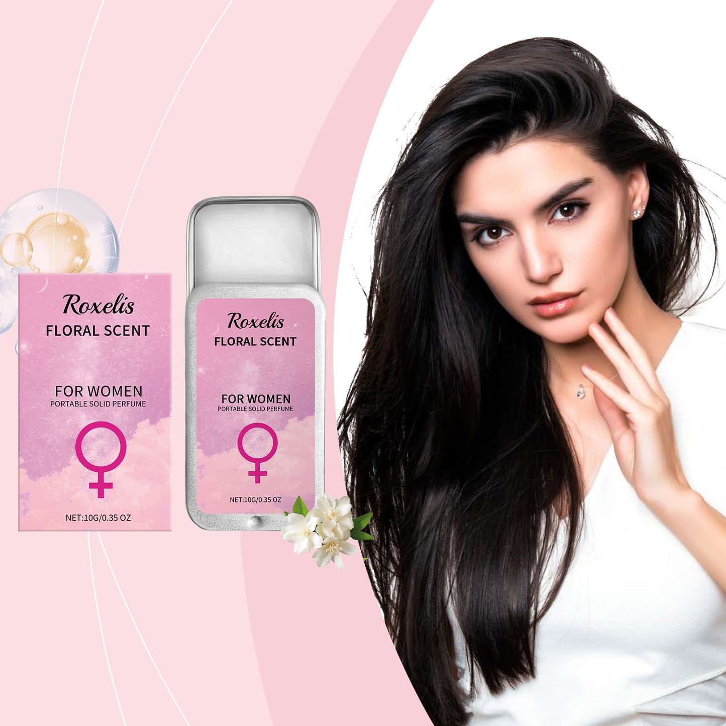 Floral Solid Perfume Balm - Long Lasting Portable Fragrance for Women