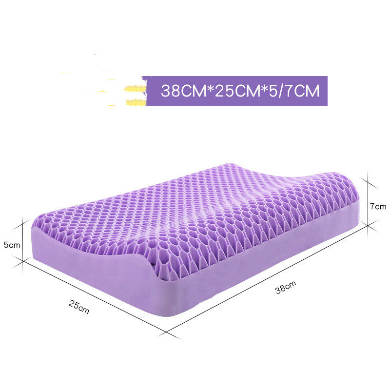 Pressureless TPE Pillow for Comfort and Support - Purple, Multiple Sizes