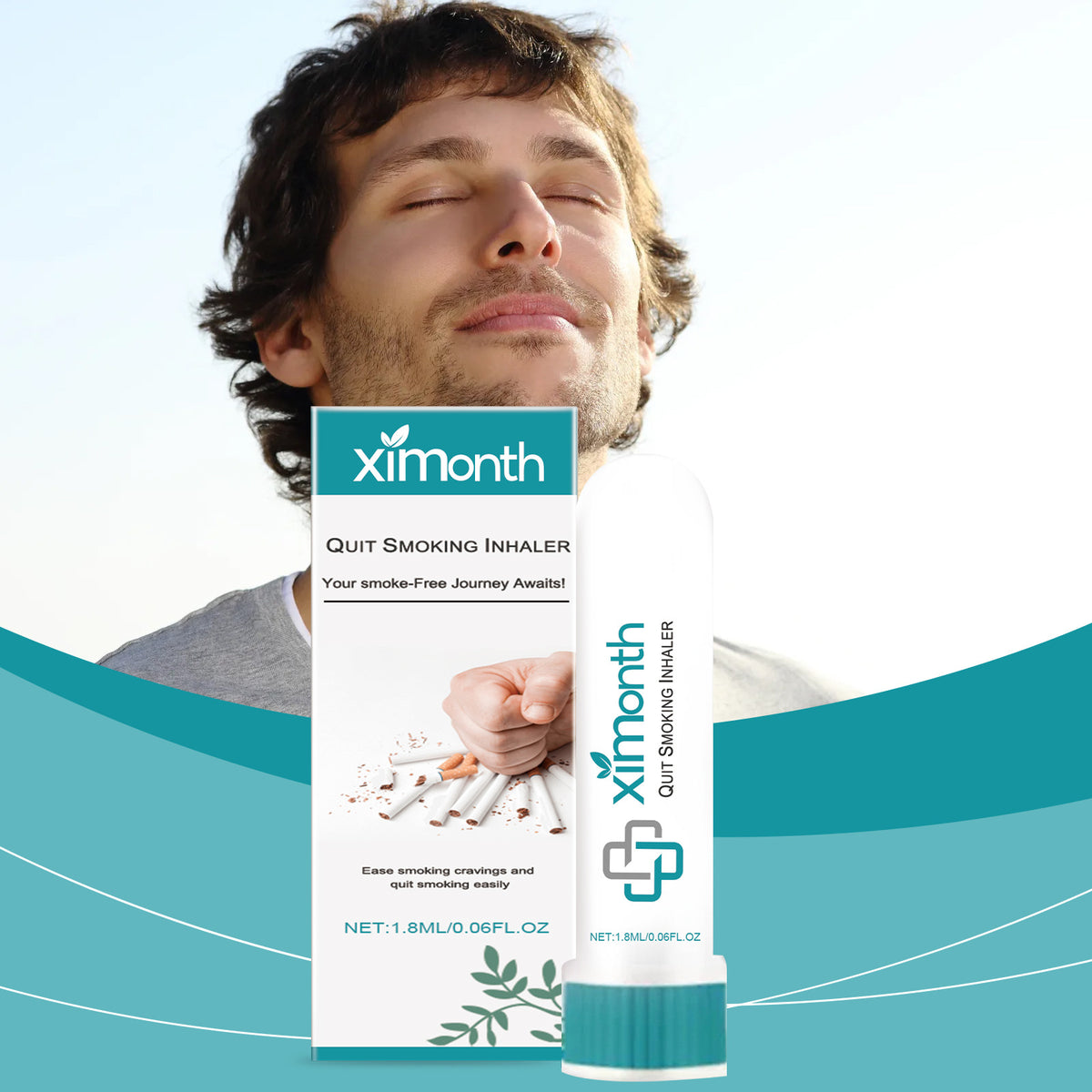 Nasal Inhaler for Body Care - Menthol & Peppermint Oil, 1.8ML