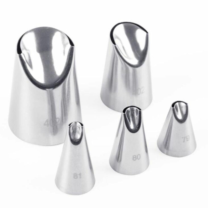 Stainless Steel Piping Tip Set for Cake Decorating - 5 Pieces