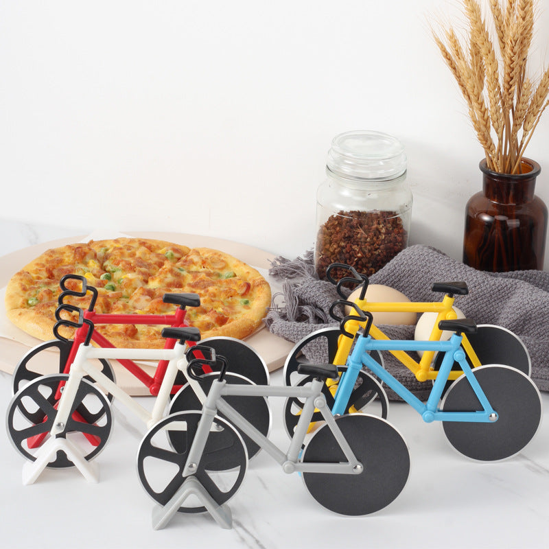 Stainless Steel Bicycle Pizza Cutter Multi-Function Kitchen Knife