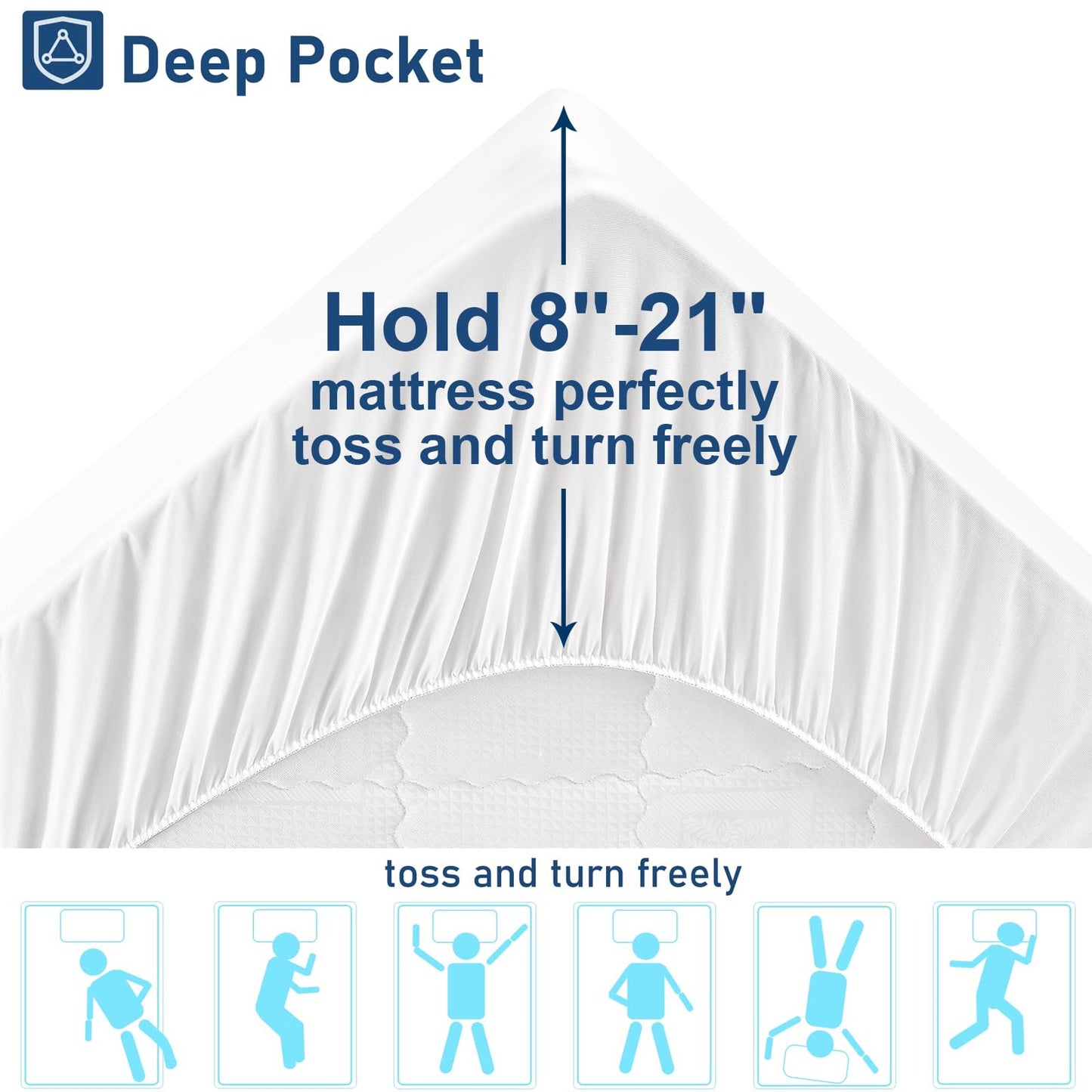 Queen Size Mattress Topper - Bamboo Pillow Top for Back Pain Relief