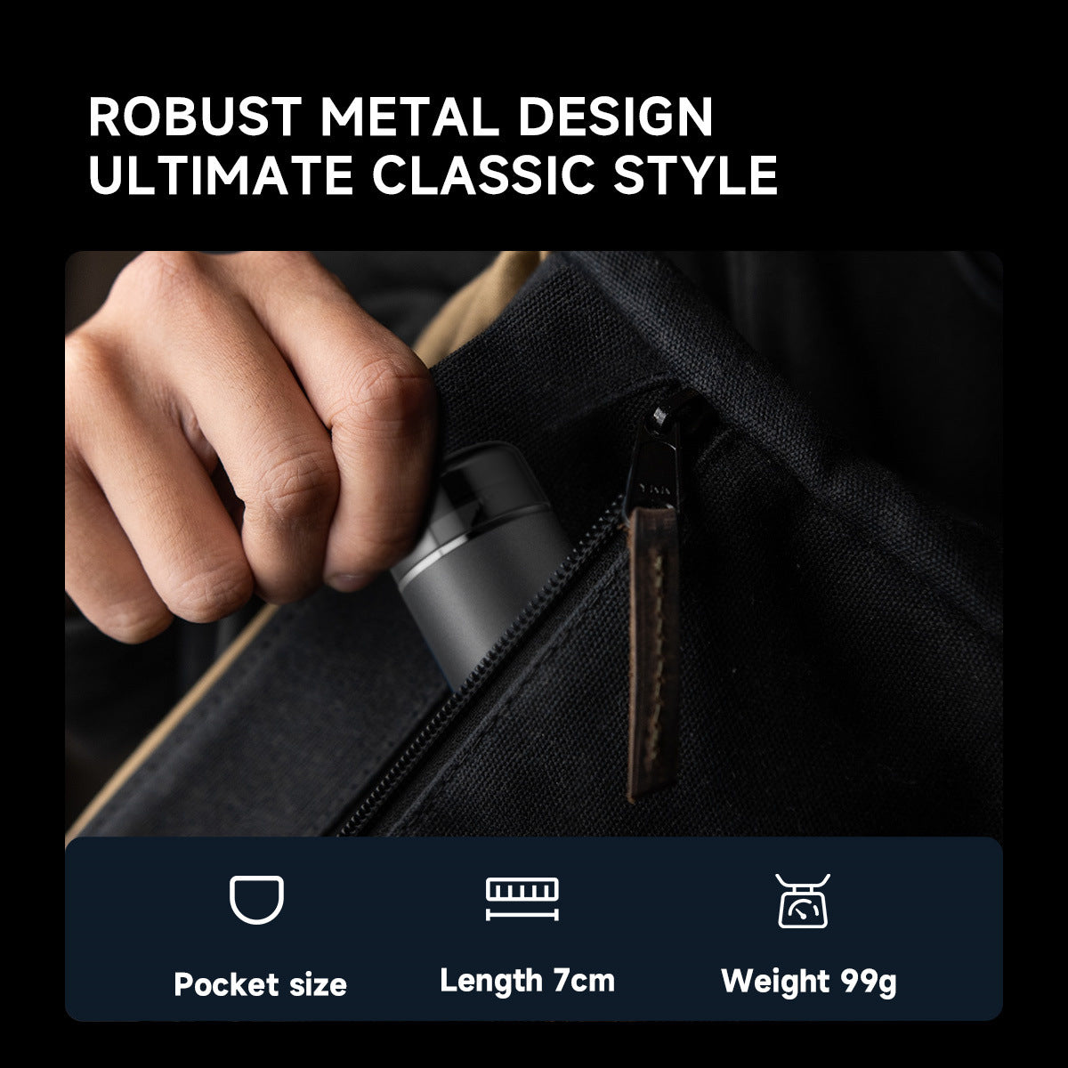 Silver Gray Electric Shaver - Portable Mini Model Z3