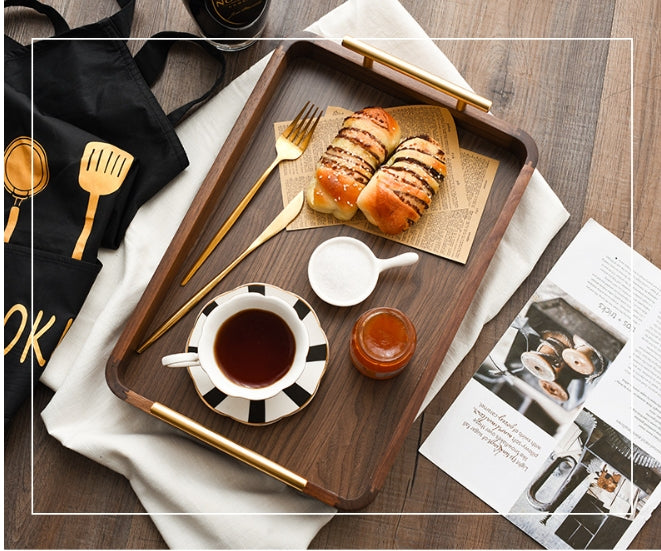 Wooden Rectangular Serving Tray for Home & Kitchen - Large, Medium & Small Sizes
