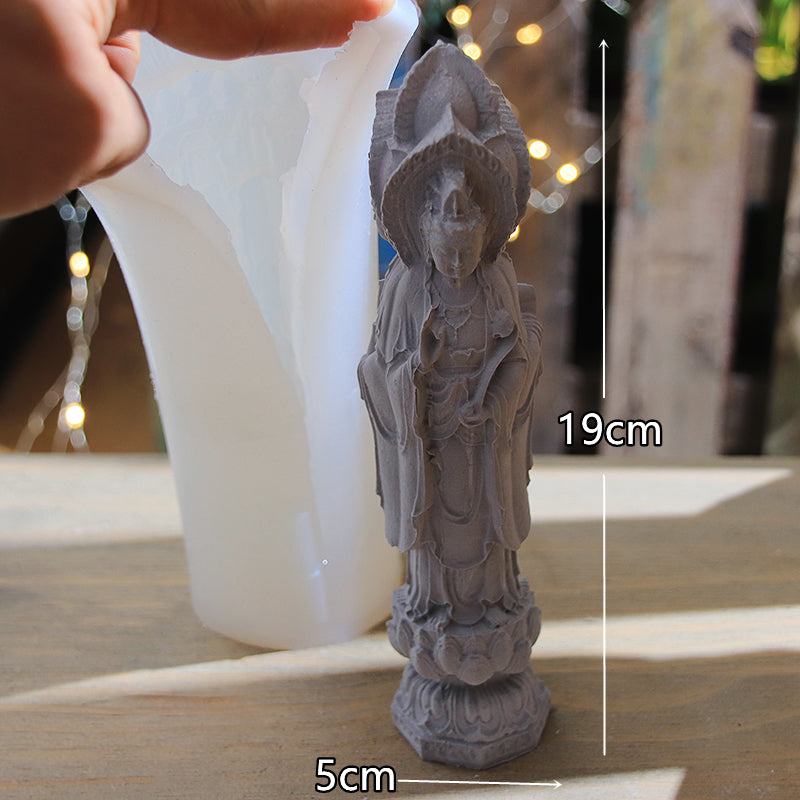 Guanyin Candle Mold Silicone Decorative Craft Tool for Home & Party