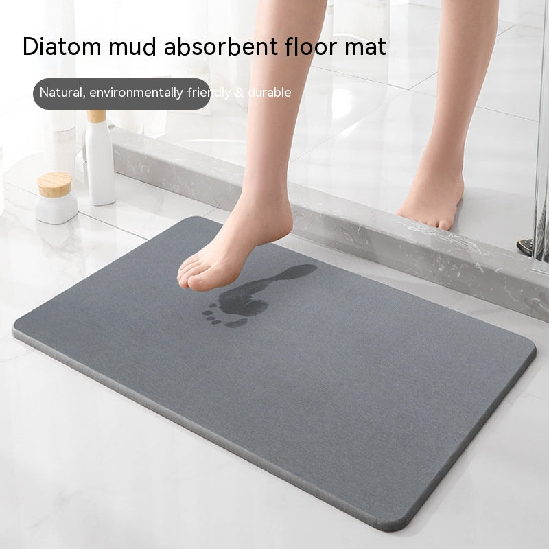 Diatom Ooze Non-slip Bathroom Mat Water-Absorbing Quick-Drying Floor Mat