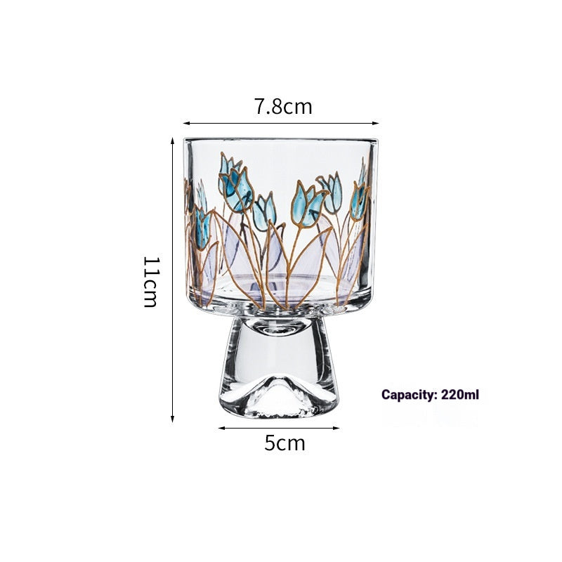Handcrafted Stand-Up Water Bottle with Floral Design, Heat Retention, 201-300ml