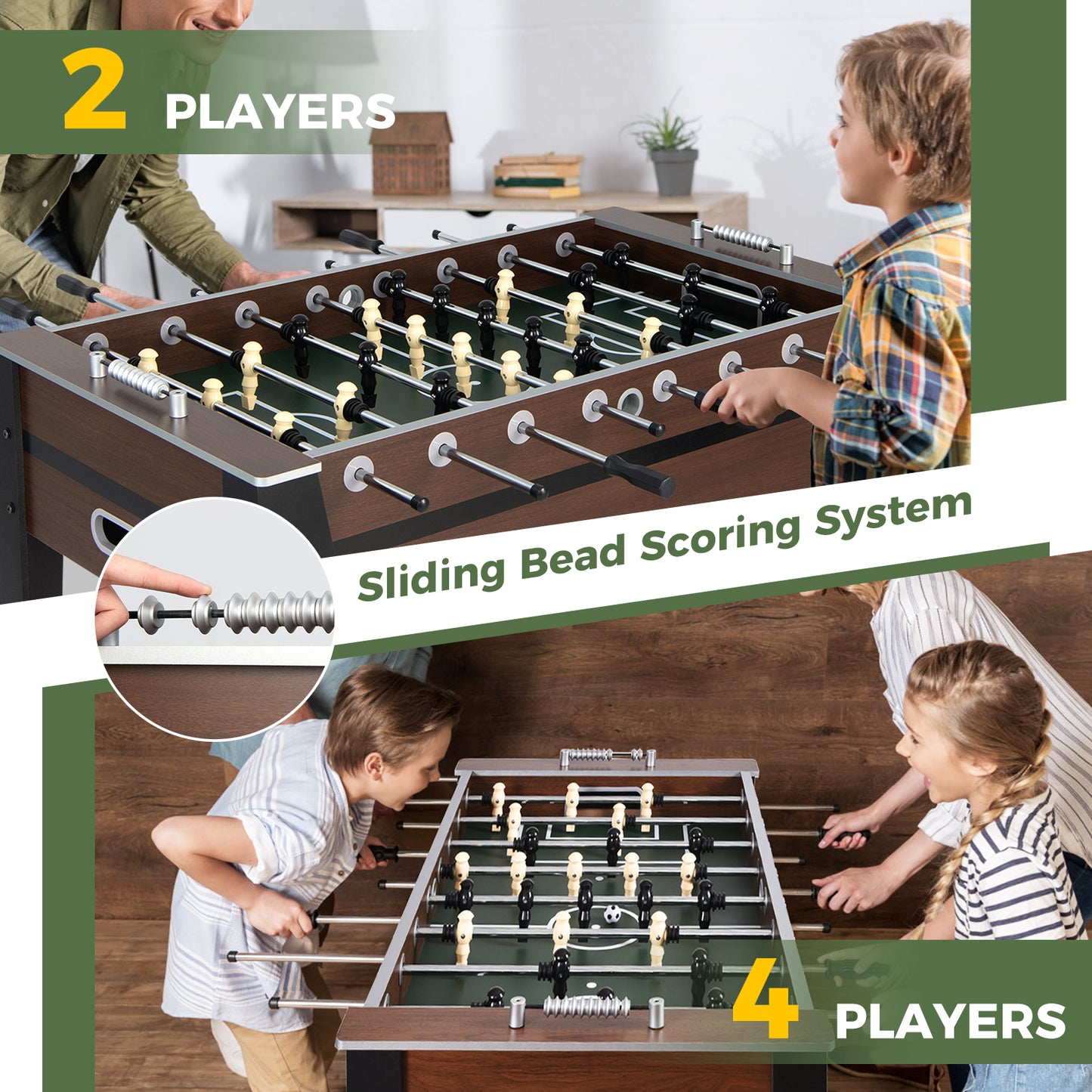 54-Inch Indoor Foosball Table - Official Competition Size