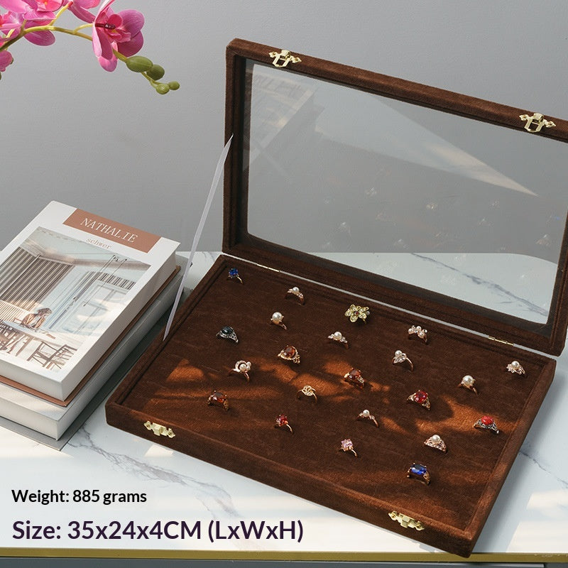 Jewelry Storage Box with Multiple Compartments for Rings, Necklaces & Bracelets