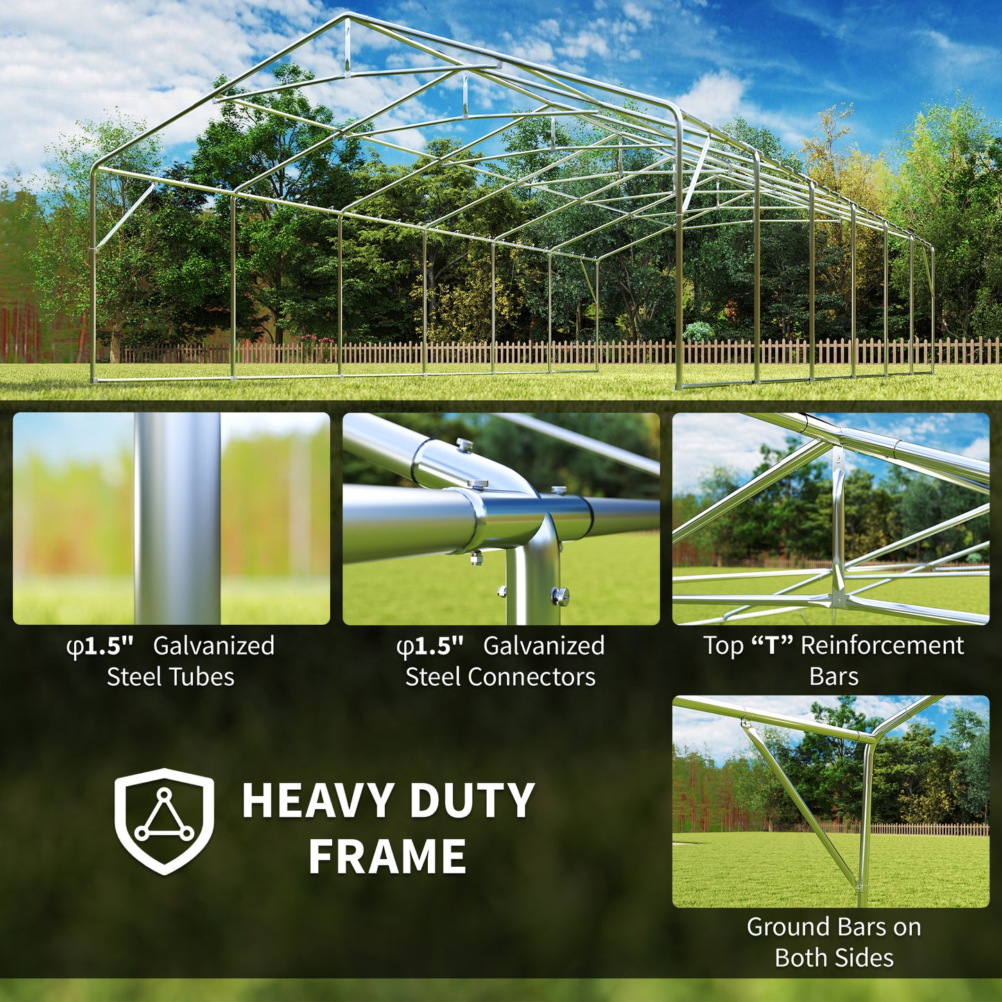 20' x 40' Large Wedding Tent with Removable Sidewalls - White
