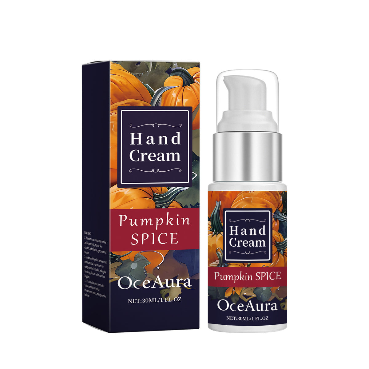 Hydrating Pumpkin Hand Cream - Nourishing Moisturizer for All Skin Types 30ml