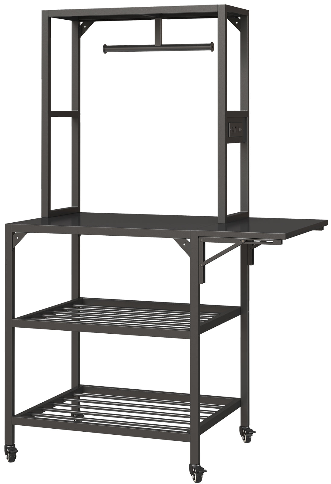 Heavy Duty 3D Printer Stand with Filament Storage Rack - Black