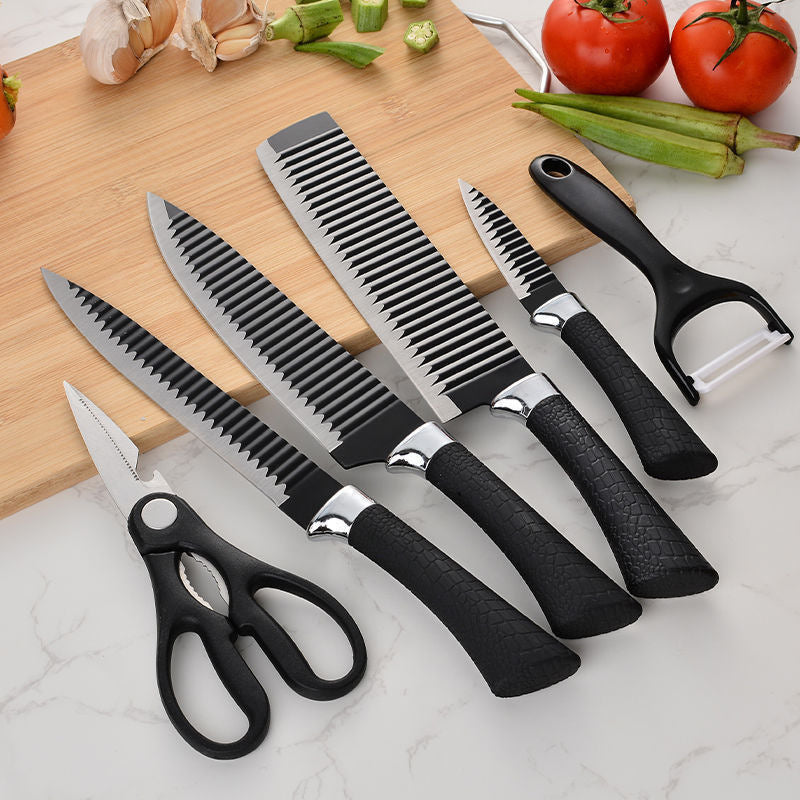 6-Piece Kitchen Fruit and Household Knife Set with Storage Box
