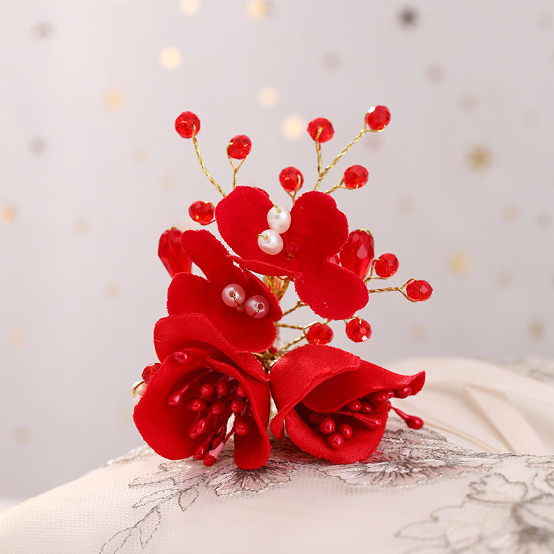 Elegant White Shell Pearl Crystal Hairpin for Wedding & Bridal Hair Accessory