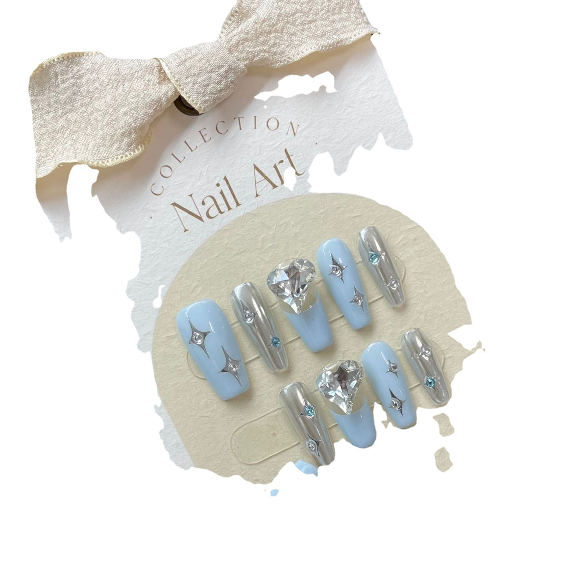 Sea Salt Asterism Nail Stickers Kit - Handmade Nail Art