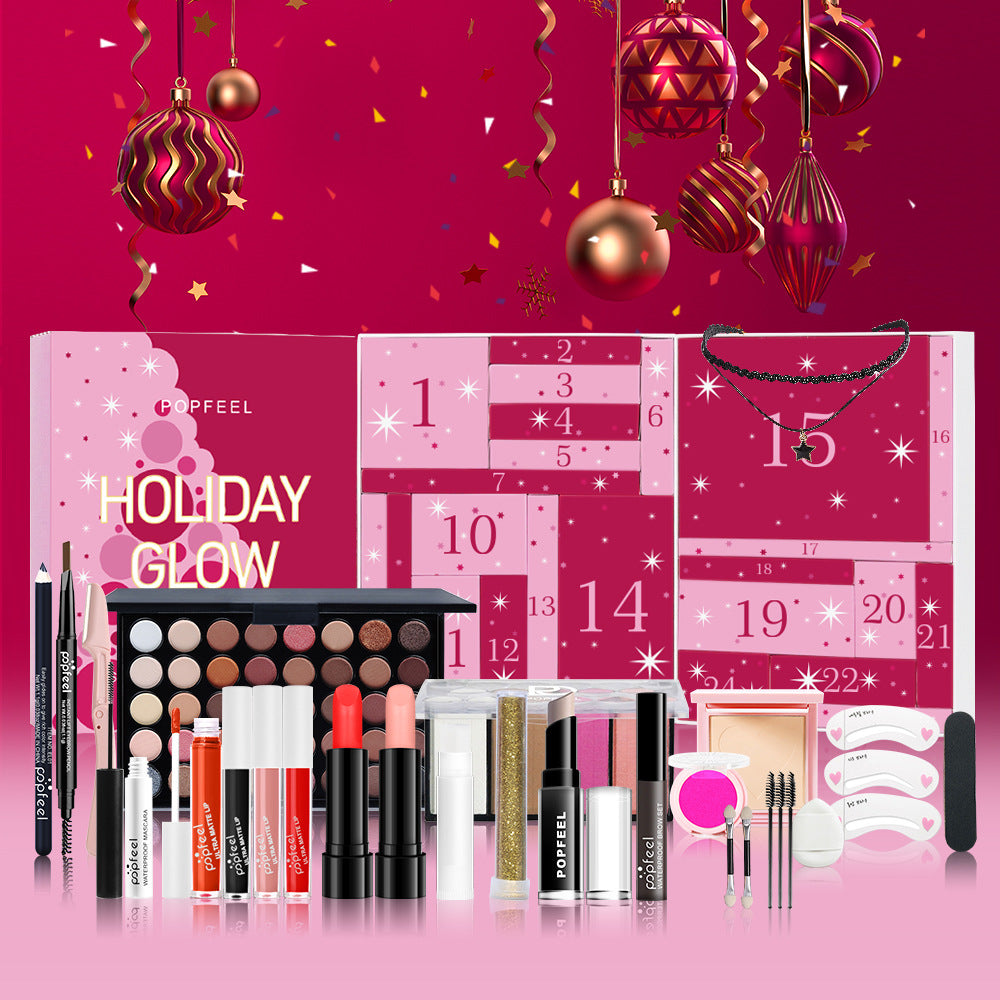 Makeup Set with Earth Tone Eyeshadows, Lip Gloss & Lipstick for Beginners