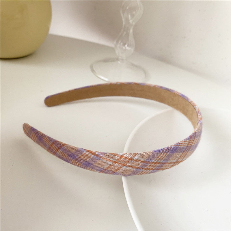 Plaid Flower Fabric Headband