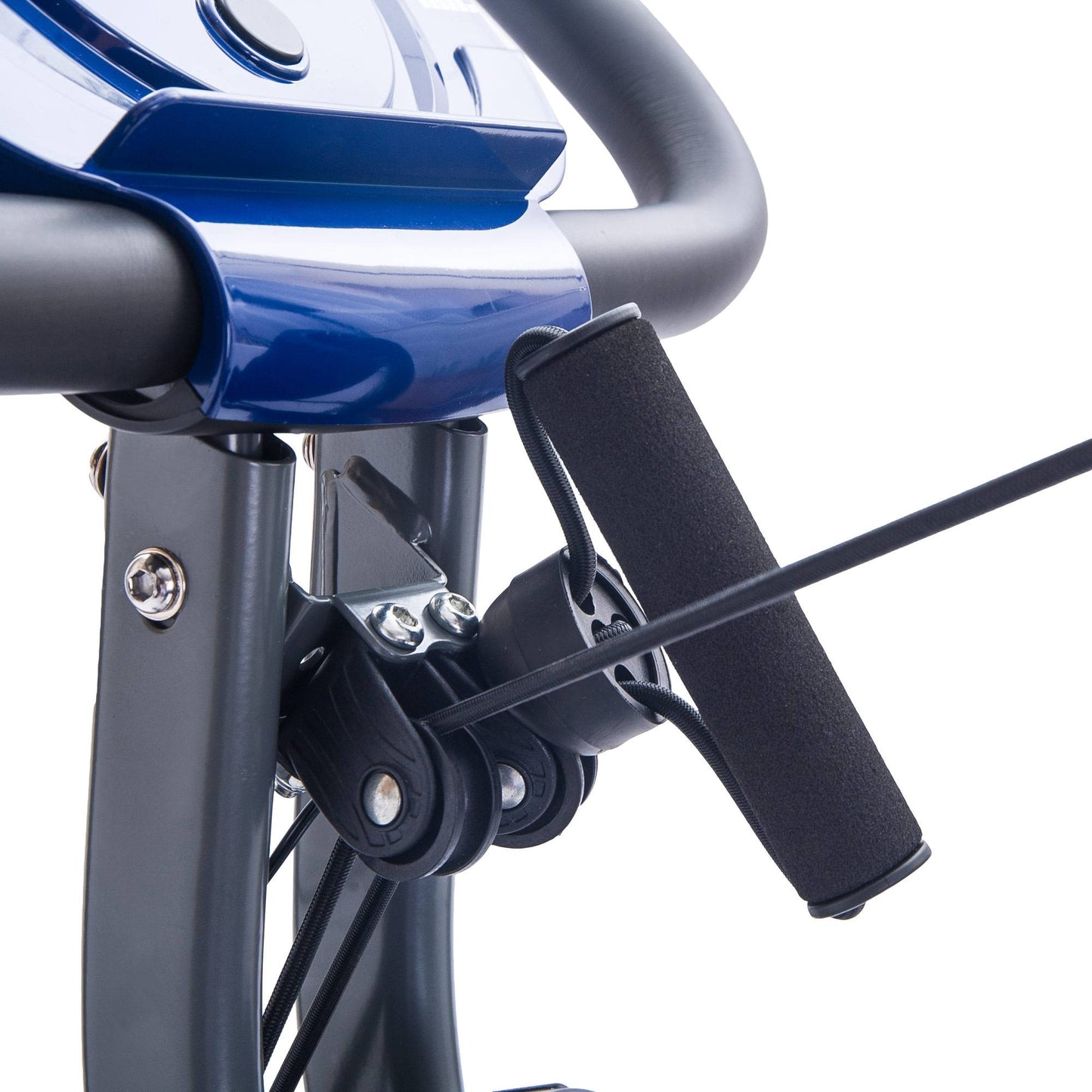 Folding Exercise Bike - Adjustable Resistance, LCD Display, Blue