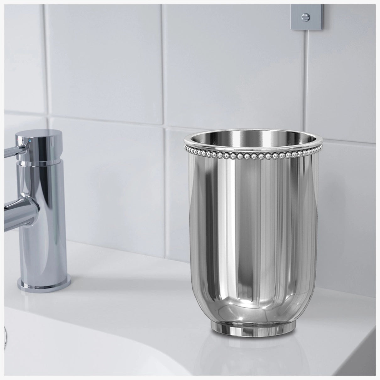 Stainless Steel Bathroom Tumbler Cup Decorative Rinse Cup,Drinking
