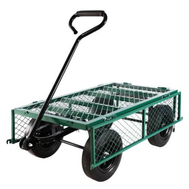 Garden Trolley Cart with Solid Wheels Multi-Functional Tool Cart for Yard and Farm Use