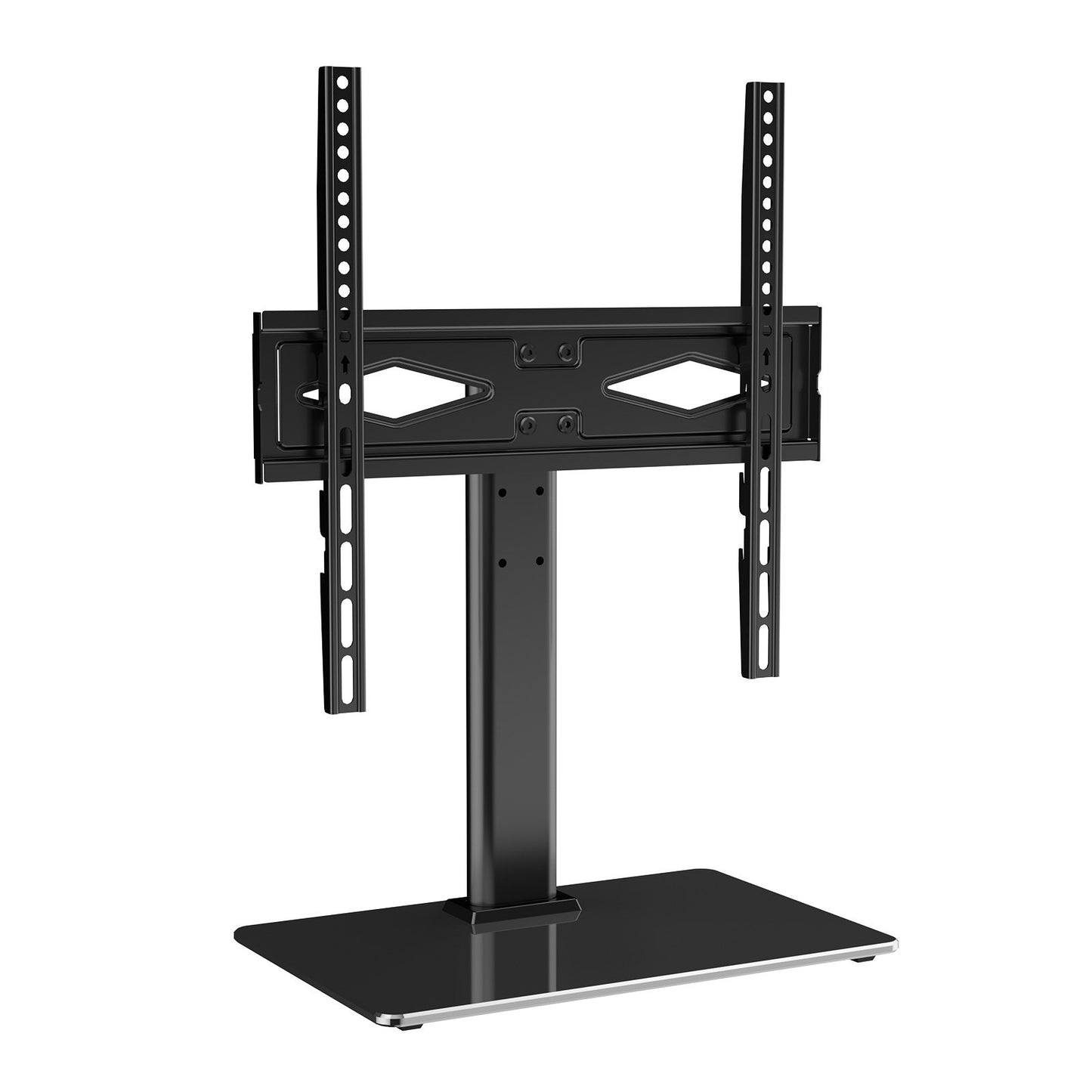 Swivel TV Stand for 32-55 Inch TVs - Height Adjustable with Glass Base