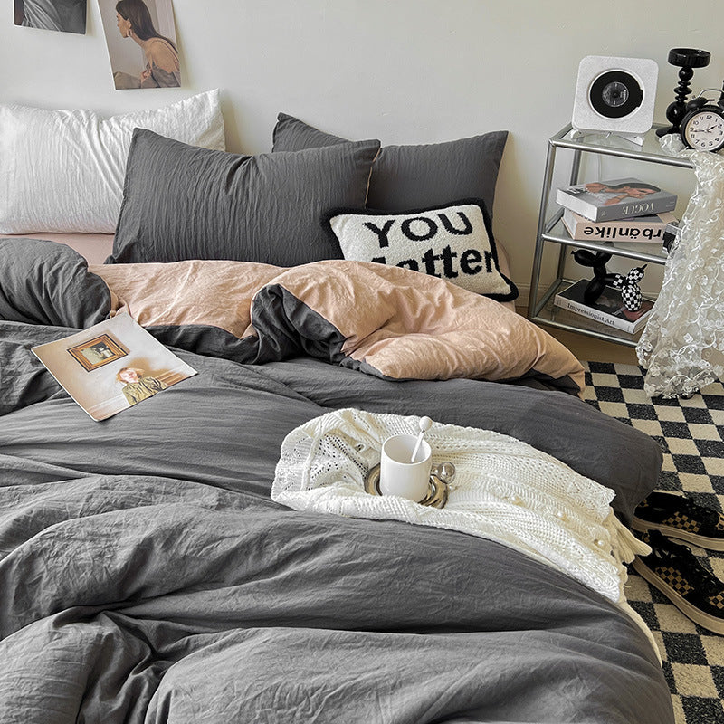 Super Soft Pleated Bed Sheet Quilt Cover Set - Multiple Sizes & Patterns