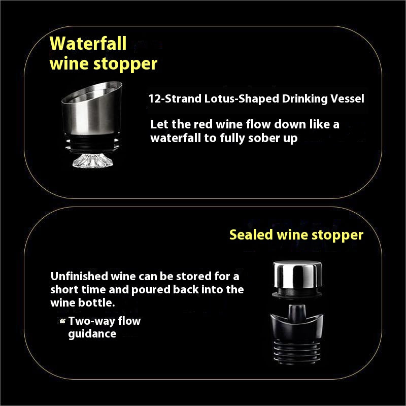 High-Grade 1800ml Rotating Wine Decanter with Sealed Crystal and Gold Options