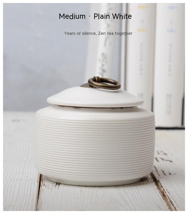 Retro Stoneware Sealed Tea Storage Canisters - Moisture-Proof Ceramic Jars