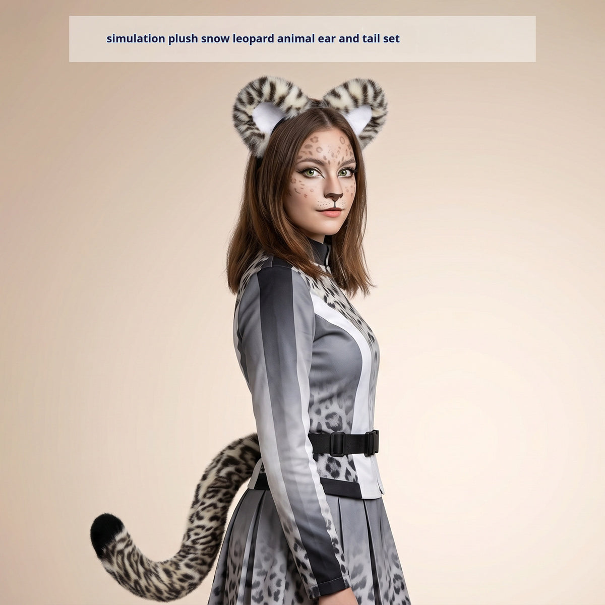 Animal Ears & Tail Costume Headpiece Set