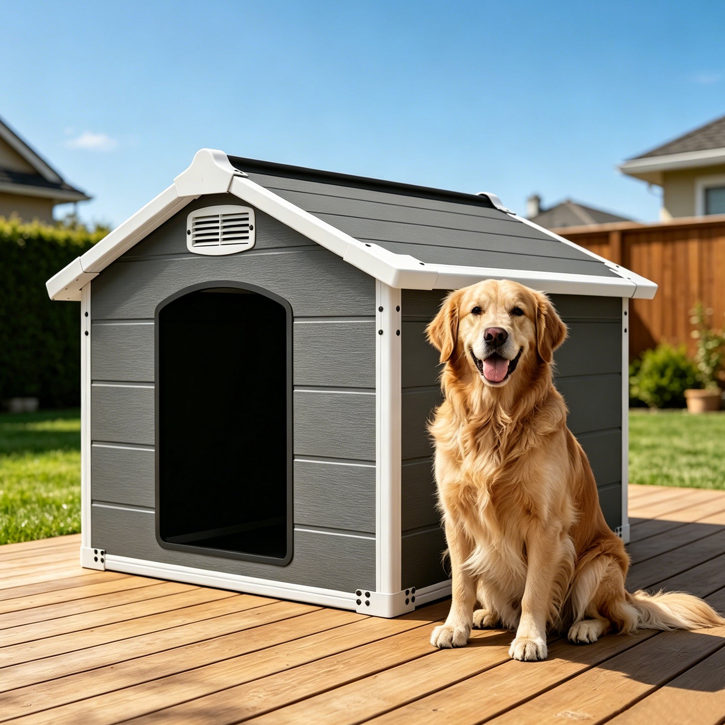 Large Dog House for Large Breeds - Waterproof & Heavy Duty