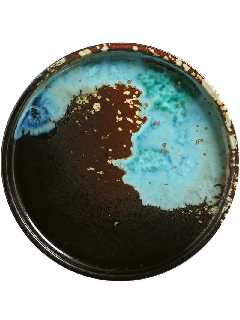 Round Ceramic Salad Plate - Handmade Kitchen Dinnerware