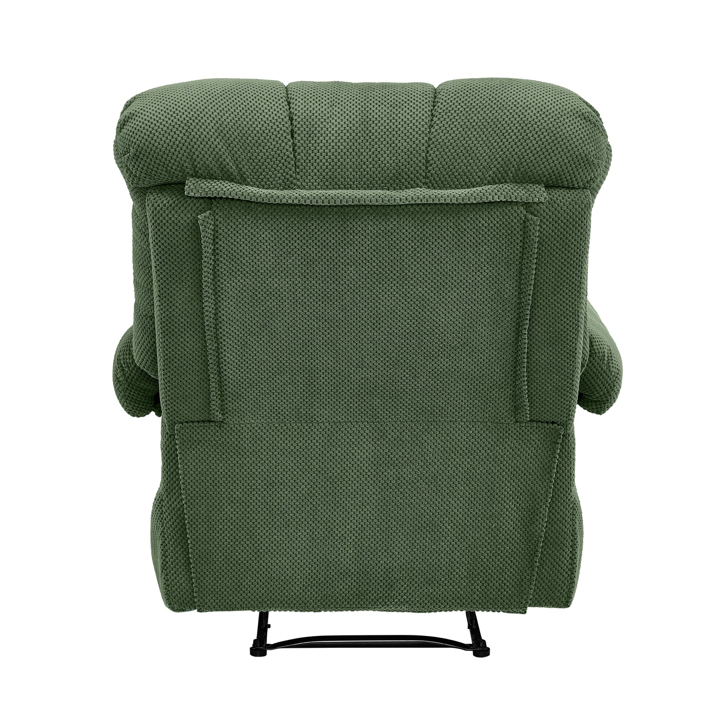 Overstuffed Ergonomic Recliner Chair - Army Green Fabric