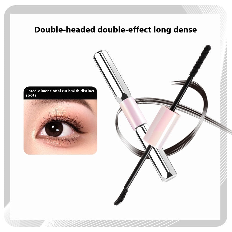 Double-Headed Waterproof Curling Mascara for Long, Thick Lashes