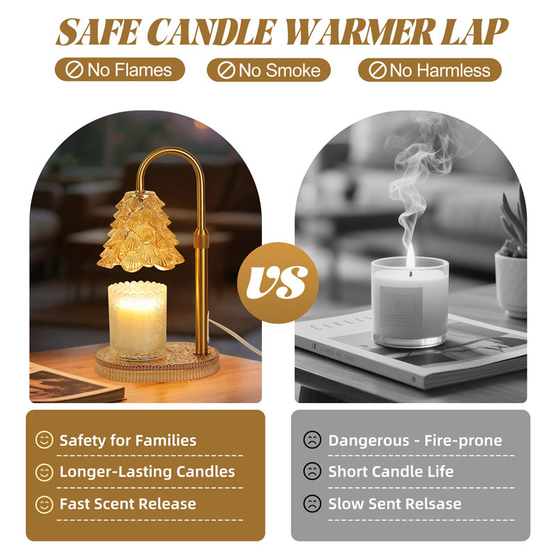 Candle Warmer Lamp with Timer & Dimmer - Adjustable Wax Melt Light