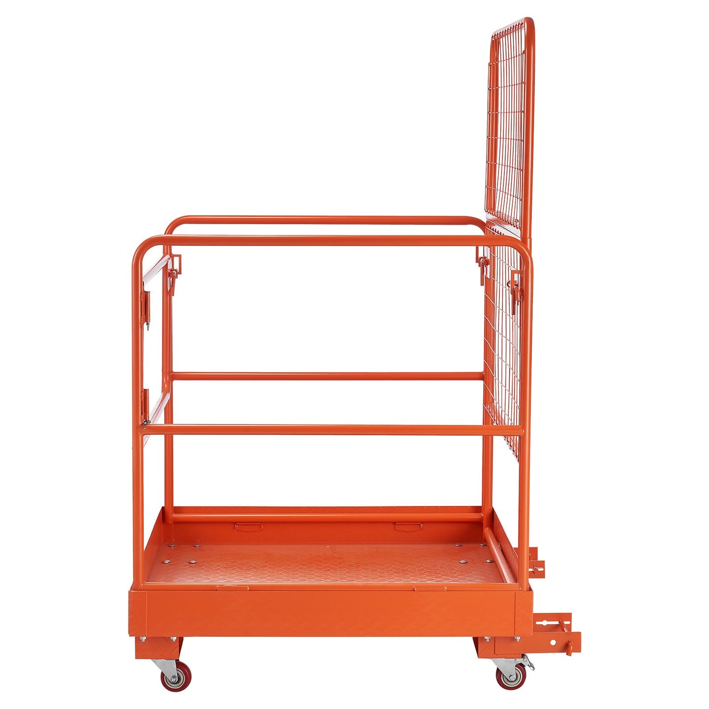 Forklift Safety Cage 36.2 x 41.1 Inch Heavy Duty Work Platform with 4 Wheels