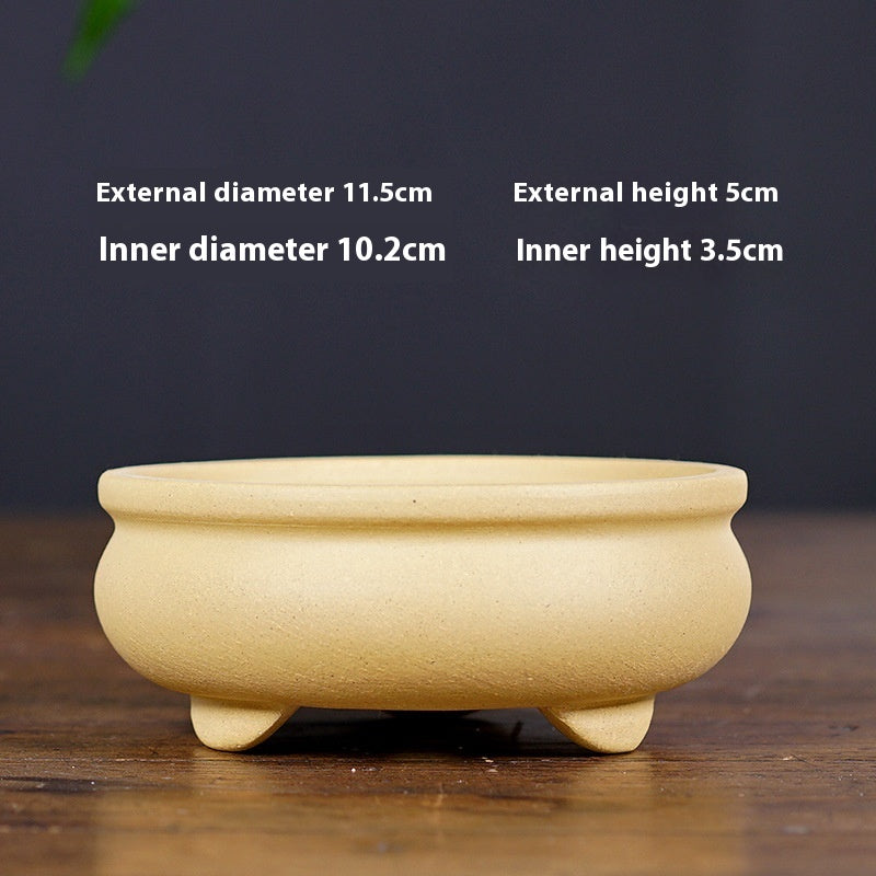 Breathable Ceramic Flower Pot for Home Garden Office Balcony - Multiple Colors