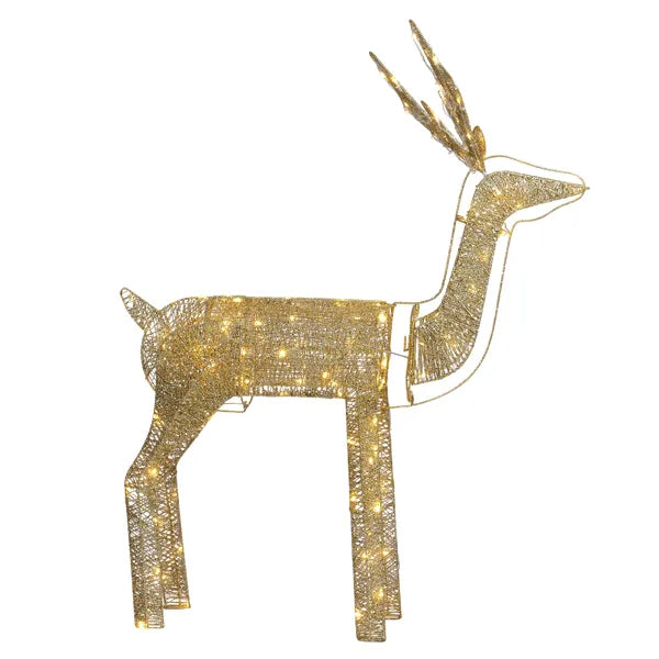 3.6FT Motorized Christmas Reindeer with LED Lights for Indoor & Outdoor Decor